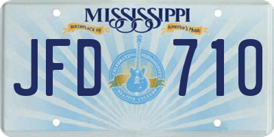 MS license plate JFD710