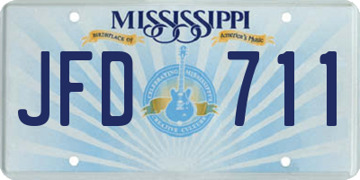 MS license plate JFD711