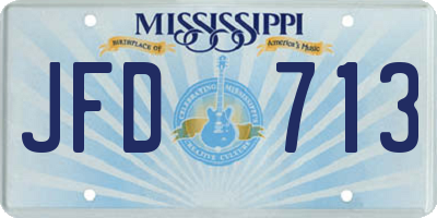 MS license plate JFD713