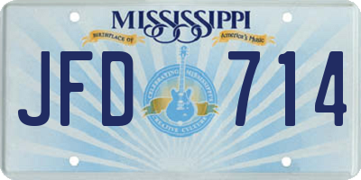 MS license plate JFD714