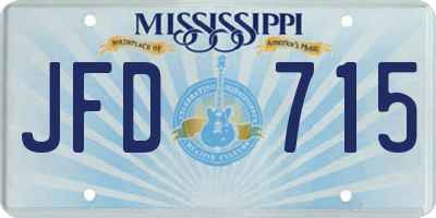 MS license plate JFD715