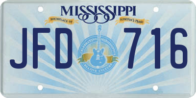 MS license plate JFD716