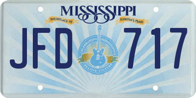 MS license plate JFD717