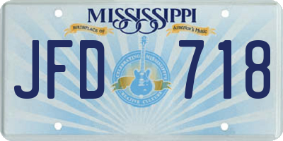 MS license plate JFD718