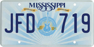MS license plate JFD719