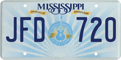 MS license plate JFD720
