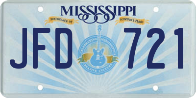 MS license plate JFD721