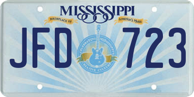 MS license plate JFD723