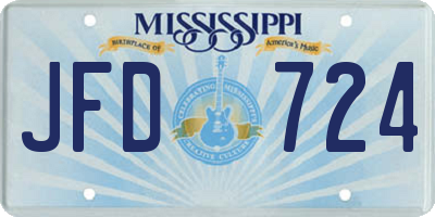 MS license plate JFD724