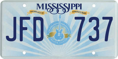 MS license plate JFD737