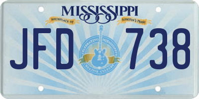 MS license plate JFD738