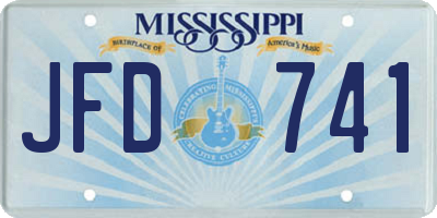 MS license plate JFD741