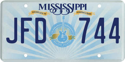 MS license plate JFD744