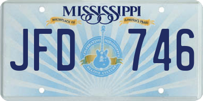 MS license plate JFD746