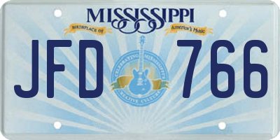 MS license plate JFD766