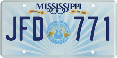 MS license plate JFD771