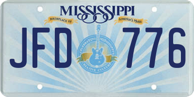 MS license plate JFD776