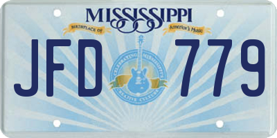 MS license plate JFD779