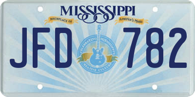MS license plate JFD782