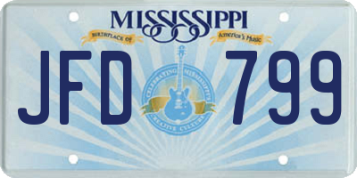 MS license plate JFD799