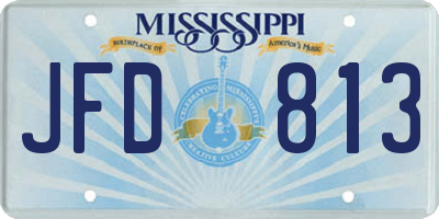 MS license plate JFD813