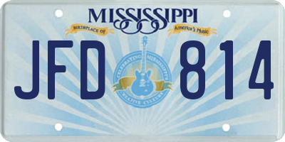 MS license plate JFD814