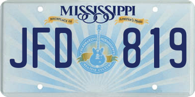 MS license plate JFD819