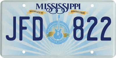 MS license plate JFD822
