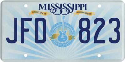 MS license plate JFD823