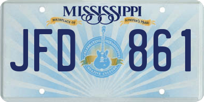 MS license plate JFD861