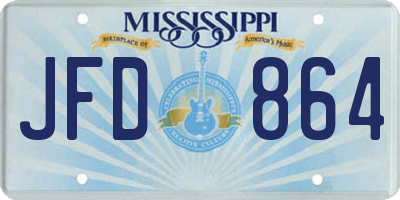 MS license plate JFD864