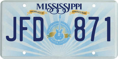 MS license plate JFD871
