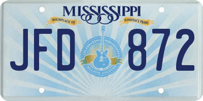 MS license plate JFD872