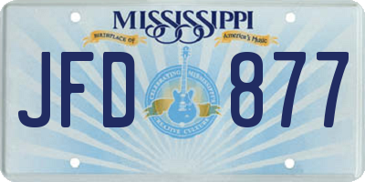 MS license plate JFD877