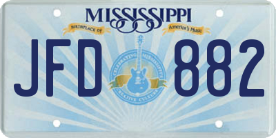 MS license plate JFD882