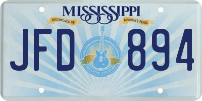 MS license plate JFD894