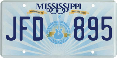 MS license plate JFD895