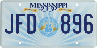 MS license plate JFD896