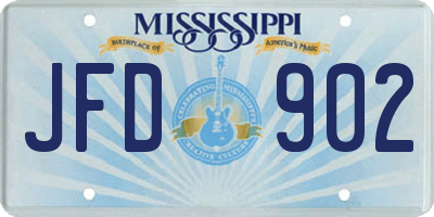 MS license plate JFD902