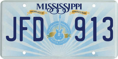 MS license plate JFD913