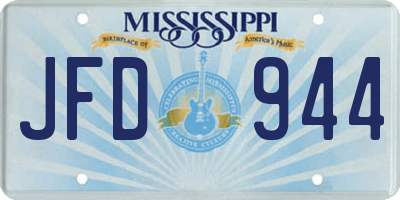 MS license plate JFD944