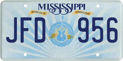 MS license plate JFD956