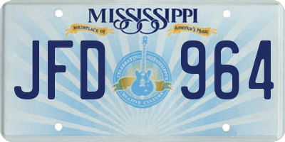 MS license plate JFD964
