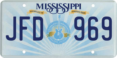 MS license plate JFD969