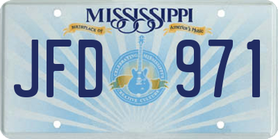 MS license plate JFD971