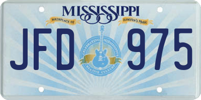 MS license plate JFD975