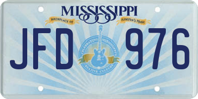 MS license plate JFD976