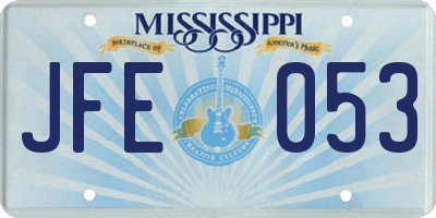 MS license plate JFE053