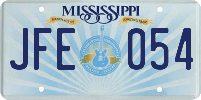 MS license plate JFE054
