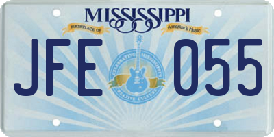 MS license plate JFE055
